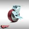 Service Caster 5 Inch SS Poly on Aluminum Swivel Caster with Roller Bearing and Brake SCC SCC-SS30S520-PAR-TLB - alternate 3